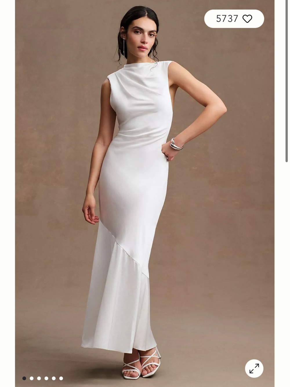 NWT Anthropologie Significant Other Lana Cowl-Neck Satin Gown